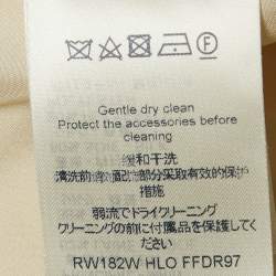 Pre Owned Louis Vuitton Cream Wool Pleated Sleeveless Mini Dress M