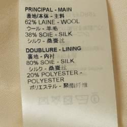 Pre Owned Louis Vuitton Cream Wool Pleated Sleeveless Mini Dress M