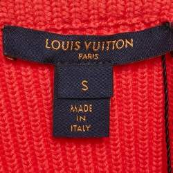 مملوكة مسبقًا Louis Vuitton Red Rib Knit Scallop Mini Skirt S