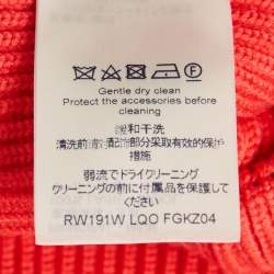 مملوكة مسبقًا Louis Vuitton Red Rib Knit Scallop Mini Skirt S