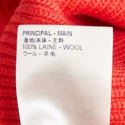 مملوكة مسبقًا Louis Vuitton Red Rib Knit Scallop Mini Skirt S