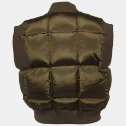 مملوكة مسبقًا Louis Vuitton Green Nylon Puffer Vest S