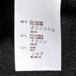 Pre Owned Louis Vuitton Black Wavy Textured Knit Knee Length Dress L