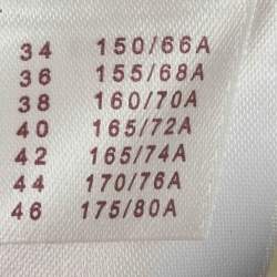 Pre Owned تنورة لويس فيتون ميني بيضاء جاكار مقوسة مقاس متوسط