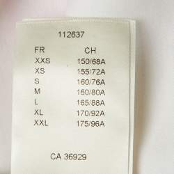 Pre Owned Louis Vuitton White Crest Print Cotton Signature Zipper Detail T-Shirt XL