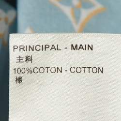 Pre Owned Louis Vuitton Blue Monogram Print Cotton Crew Neck T-Shirt XXS