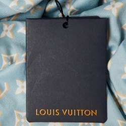 Pre Owned Louis Vuitton Blue Monogram Print Cotton Crew Neck T-Shirt XXS
