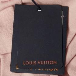 Pre Owned Louis Vuitton Pink Cotton Chain Detail Hooded T-Shirt XXS
