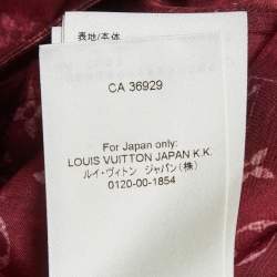 Pre Owned Louis Vuitton Burgundy Monogram Flounce Hem Midi Skirt L