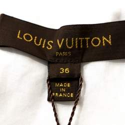 Louis Vuitton Monochrome Floral Jacquard A Line Jacket S