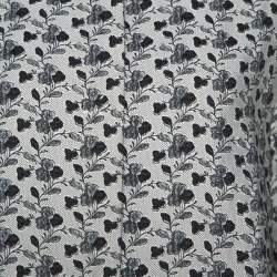 Louis Vuitton Monochrome Floral Jacquard A Line Jacket S