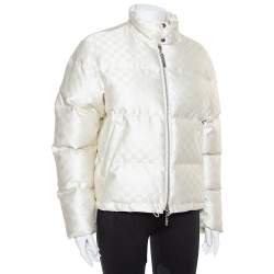 Louis Vuitton Cream Synthetic Down Puffer Jacket M