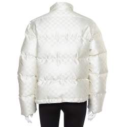 Louis Vuitton Cream Synthetic Down Puffer Jacket S