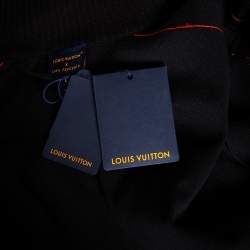 Pre Owned Louis Vuitton x Urs Fischer Black & Red Knit & Quilted Zip Front Dress L