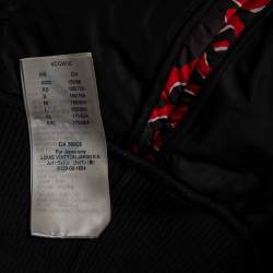 Pre Owned Louis Vuitton x Urs Fischer Black & Red Knit & Quilted Zip Front Dress L