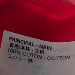 Louis Vuitton Peach Cotton Reflective Logo Oversized T-Shirt S