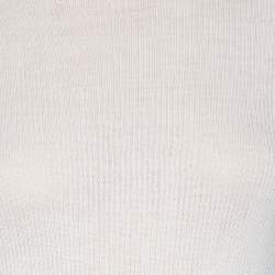 Louis Vuitton Cream Wool & Silk Rib Knit Crewneck Sweater L