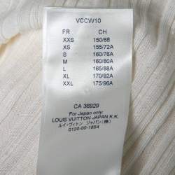 Louis Vuitton Cream Wool Boat Neck Top L