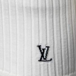 مملوكة مسبقًا Louis Vuitton Cream Wool Ribbed Knit Pullover M