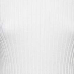 مملوكة مسبقًا Louis Vuitton Cream Wool Ribbed Knit Pullover M