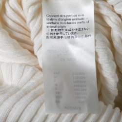 مملوكة مسبقًا Louis Vuitton Cream Wool Ribbed Knit Pullover M