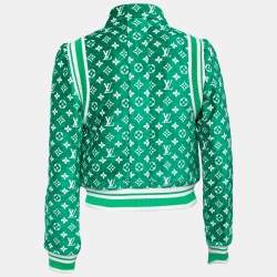 Louis Vuitton Padded Nylon Bomber Jacket Green Khaki For Women
