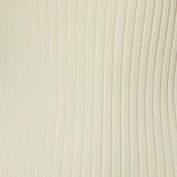 Pre Owned Louis Vuitton Cream Rib Knit Turtle Neck Sweater S