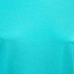 Pre Owned Louis Vuitton Green Logo Printed Knit Crew Neck Half Sleeve T-Shirt S