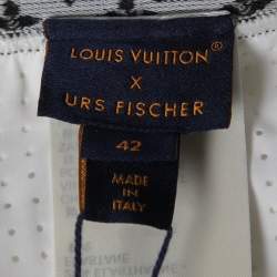 Pre Owned  Louis Vuitton X URS Fischer White Jersey Flight Mode Cycling Shorts  L