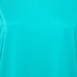 Pre Owned Louis Vuitton Green Logo Print Stretch Knit Crew Neck T-Shirt L
