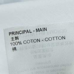 Louis Vuitton White Chain Print Cotton Mini T-Shirt Dress XL