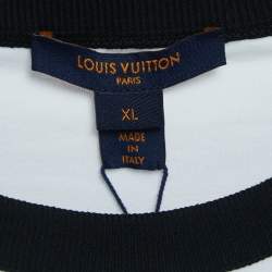 Louis Vuitton White Chain Print Cotton Mini T-Shirt Dress XL