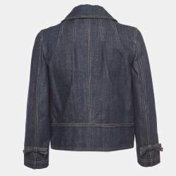 Louis Vuitton Dark Blue Denim Buttoned Jacket S