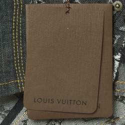 Louis Vuitton Grey Monogram Denim Patch Work Shorts M