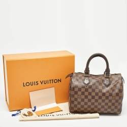 Pre Owned Louis Vuitton Damier Ebene Canvas Speedy 25 Bag