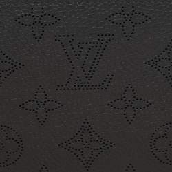 Louis Vuitton Noir Monogram Mahina Leather Zippy Wallet