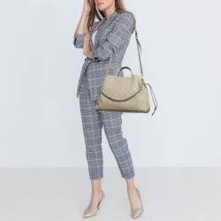 Pre Owned Louis Vuitton Galet Monogram Mahina Leather Bella Tote
