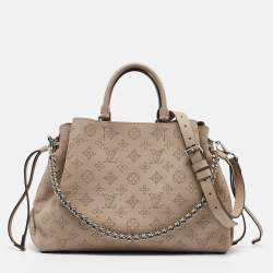 Pre Owned Louis Vuitton Galet Monogram Mahina Leather Bella Tote
