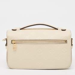 مملوكة مسبقًا Louis Vuitton Creme Monogram Empreinte Leather Pochette Metis East West Bag
