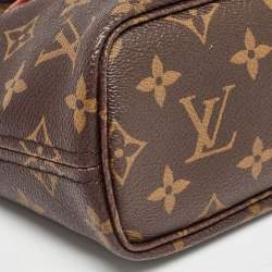 Pre Owned Louis Vuitton Rose Peony Monogram Canvas Neverfull BB Bag