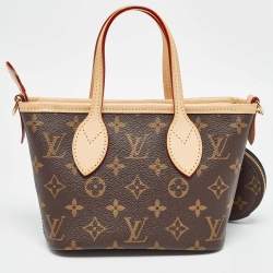 Pre Owned Louis Vuitton Rose Peony Monogram Canvas Neverfull BB Bag