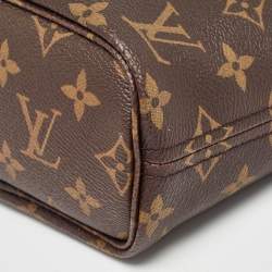 Pre Owned Louis Vuitton Rose Peony Monogram Canvas Neverfull BB Bag