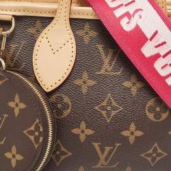 Pre Owned Louis Vuitton Rose Peony Monogram Canvas Neverfull BB Bag