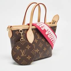 Pre Owned Louis Vuitton Rose Peony Monogram Canvas Neverfull BB Bag