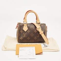 Pre Owned Louis Vuitton Monogram Canvas Speedy Nano Bag