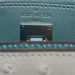 Pre Owned Louis Vuitton Blue/White Ombre Ostrich City Steamer Mini Bag