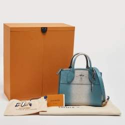 Pre Owned Louis Vuitton Blue/White Ombre Ostrich City Steamer Mini Bag