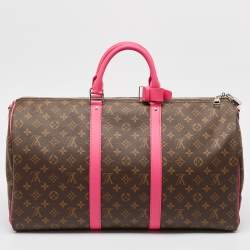 Louis Vuitton Fuchsia Monogram Canvas Keepall Bandouliere 50 Bag