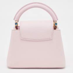 Louis Vuitton Lilac Mother Of Pearl Taurillon Leather Mini Capucines Bag