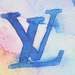 Pre Owned محفظة جيب لوي فيتون كانفاس ألوان مائية مونوغرامية